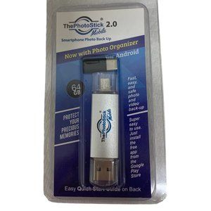 ThePhotoStick 2.0 Mobile, Android 6.0 or above PC & Mac Computers, 64GB
